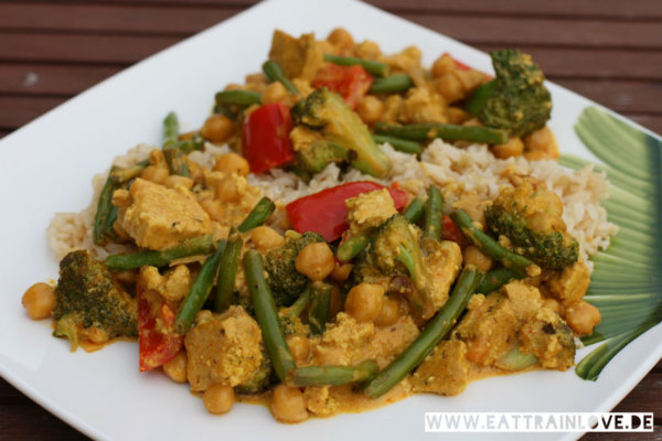 Clean Eating Rezepte: Schnelles, veganes Curry mit Tofu und grünen ...